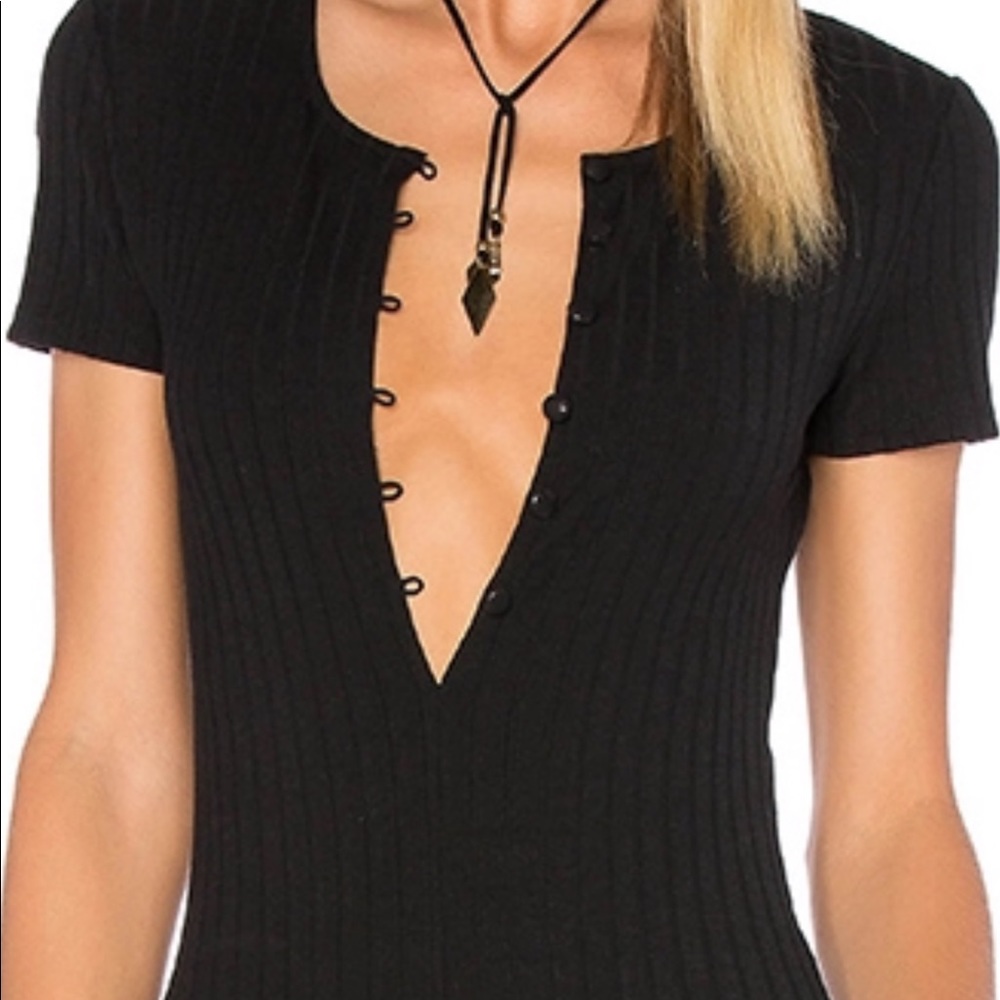 Privacy please terrace black bodysuit